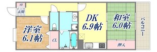 ツイン大開1号館の物件間取画像